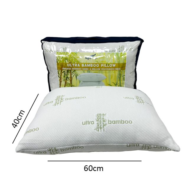 Bamboo Organic Medium Soft Pillow Set  2Pcs - Image 2